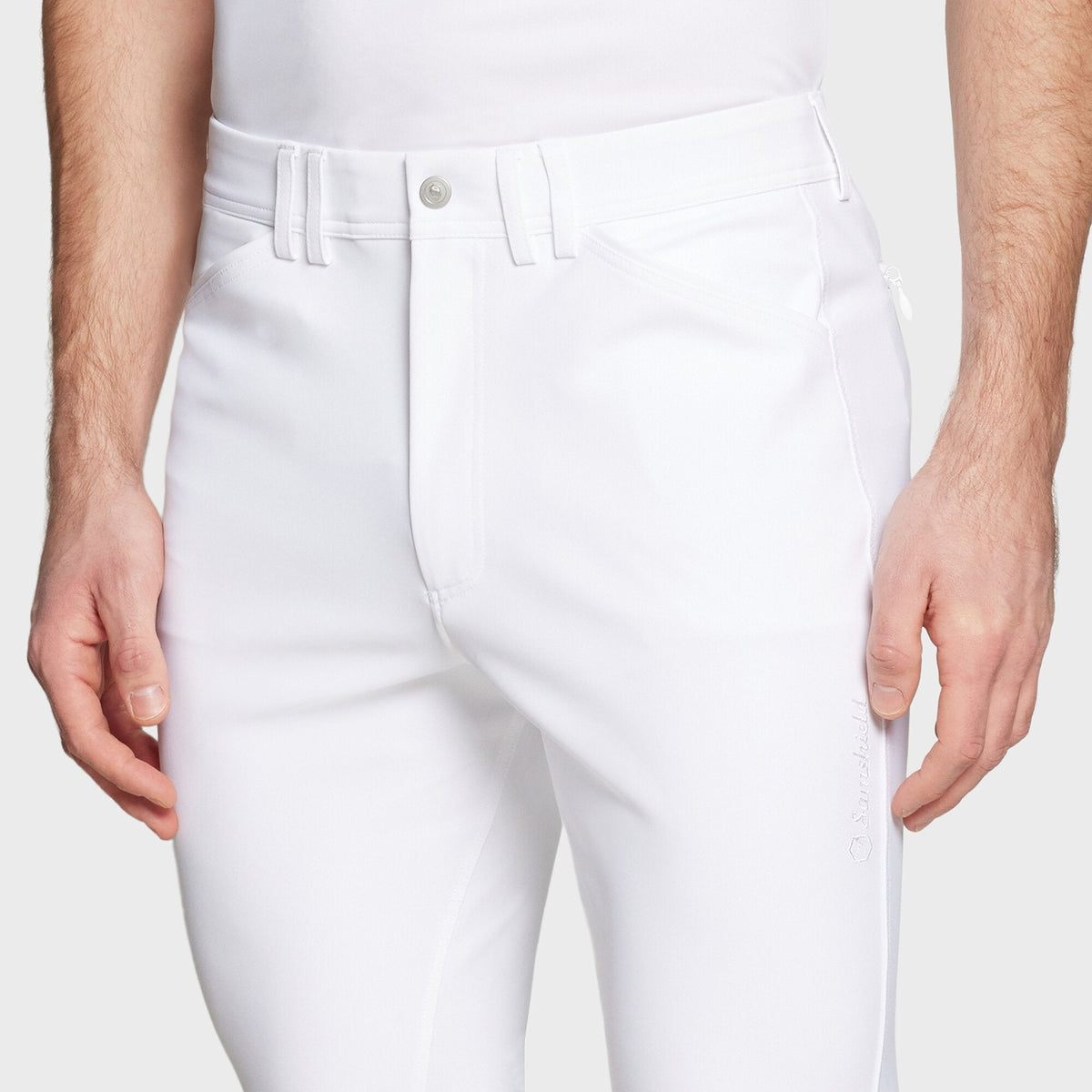 Samshield Raphael Full Grip Mens Breeches White - Nags Essentials