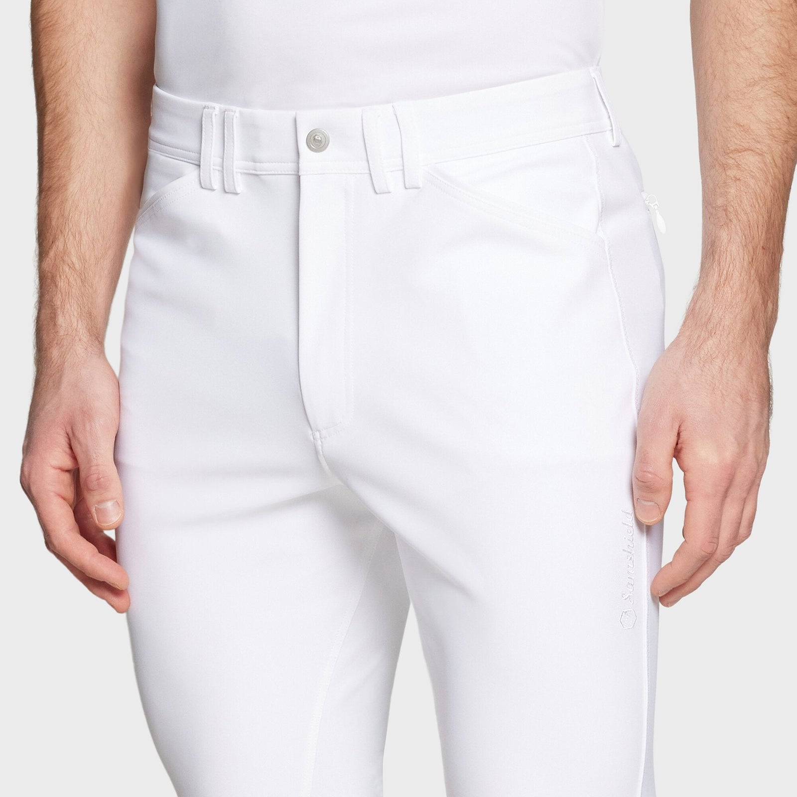 Samshield Raphael Full Grip Mens Breeches White - Nags Essentials