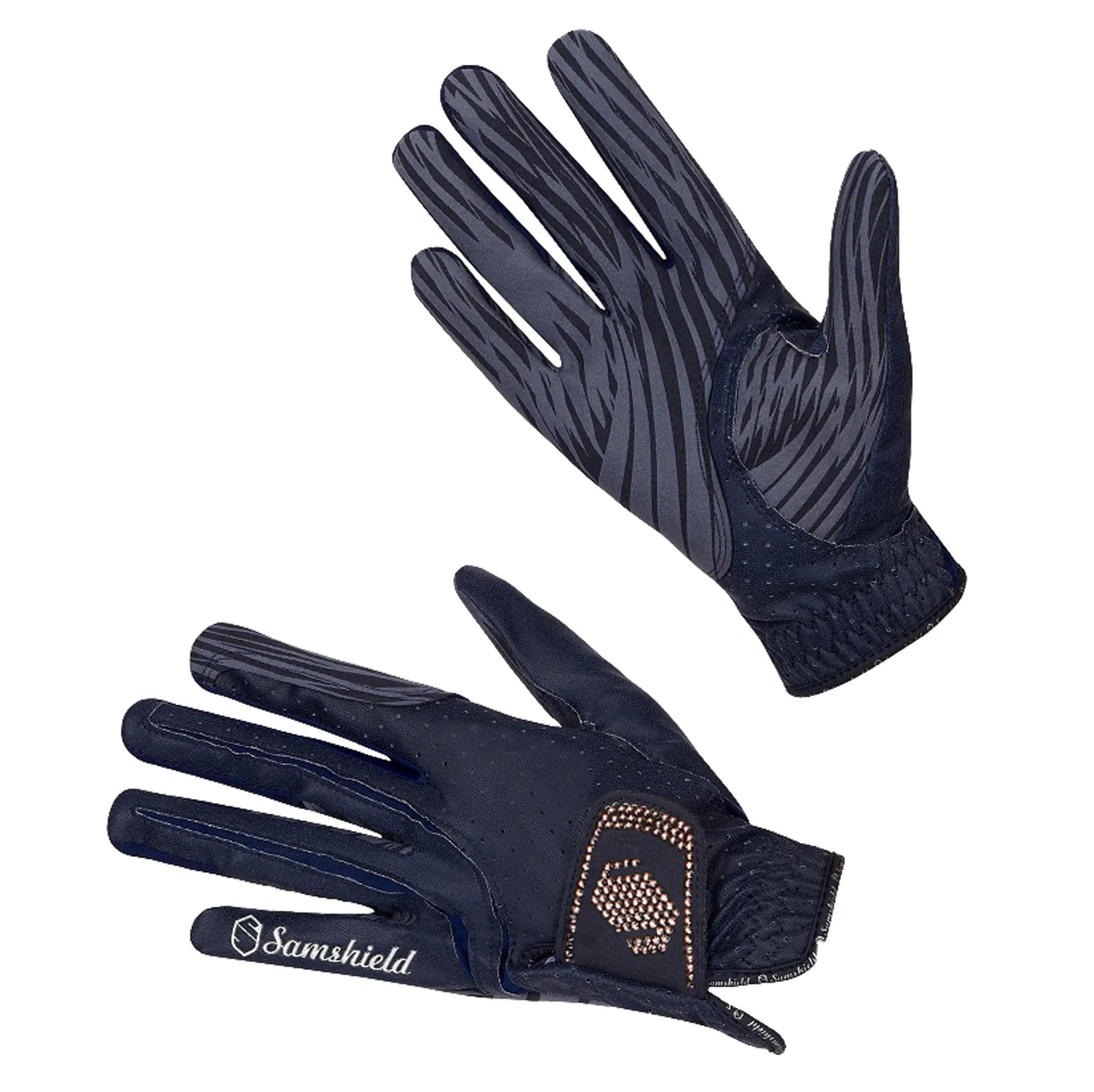 Samshield V - Skin Swarovski Gloves Blue/Rose Gold - Nags Essentials