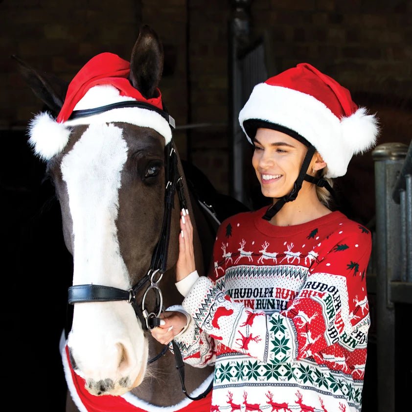 Santa Hat Horse Bonnet - Nags Essentials