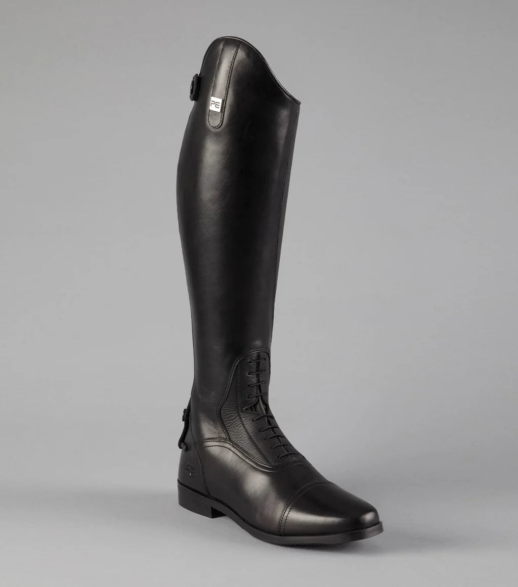 Premier Equine Silentio Mens Tall Leather Field Boot - Black