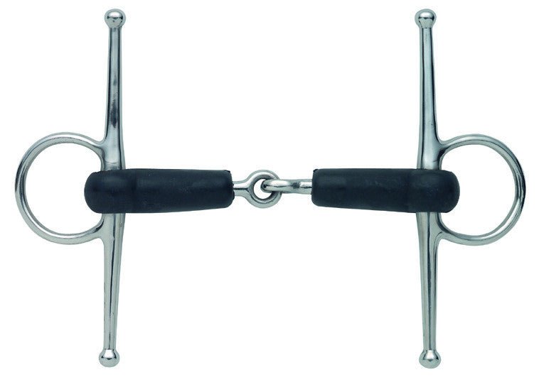Soft Rubber Covered Full Cheek Snaffle Bit - Nags Essentials