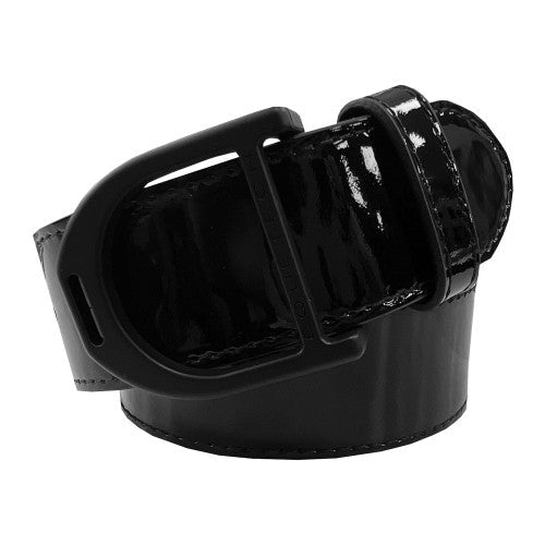 Stirrup Leather Belt 35mm - Black Patent - Nags Essentials