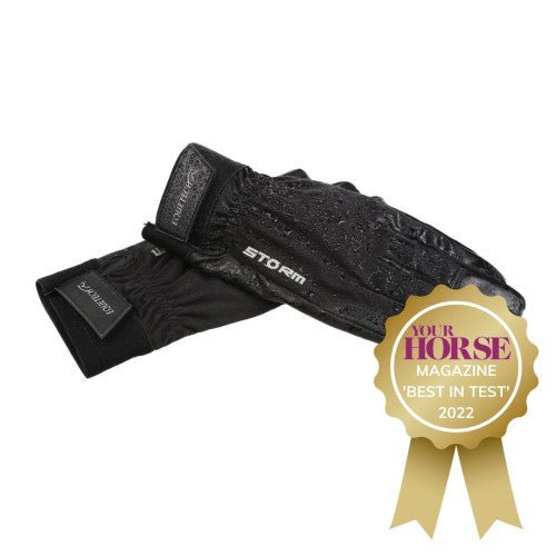 Storm Waterproof Riding Gloves - Black - Nags Essentials