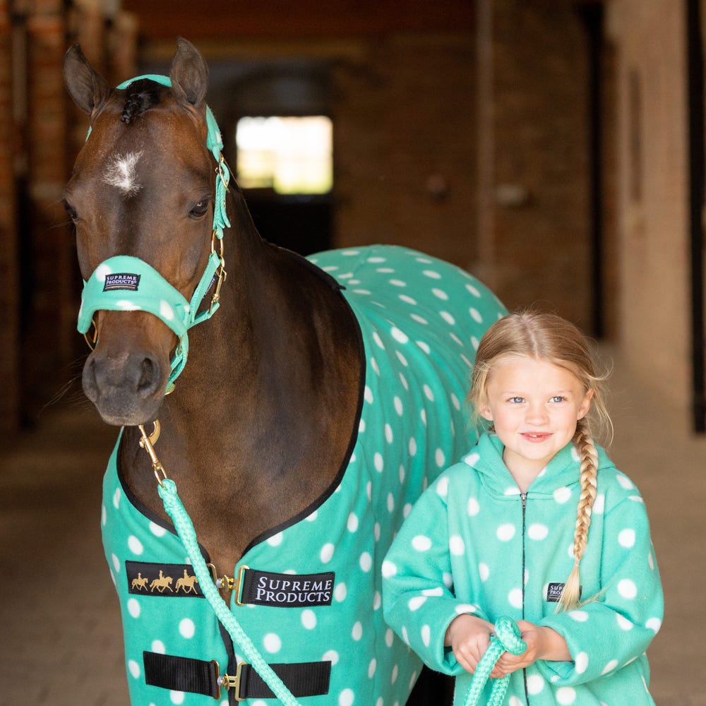 Supreme Products Dotty Fleece Head Collar & Lead Rope - Nags Essentials