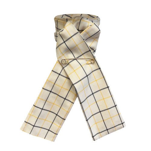 Tattersall Check Riding Stocks - Gold - Black Check - Nags Essentials