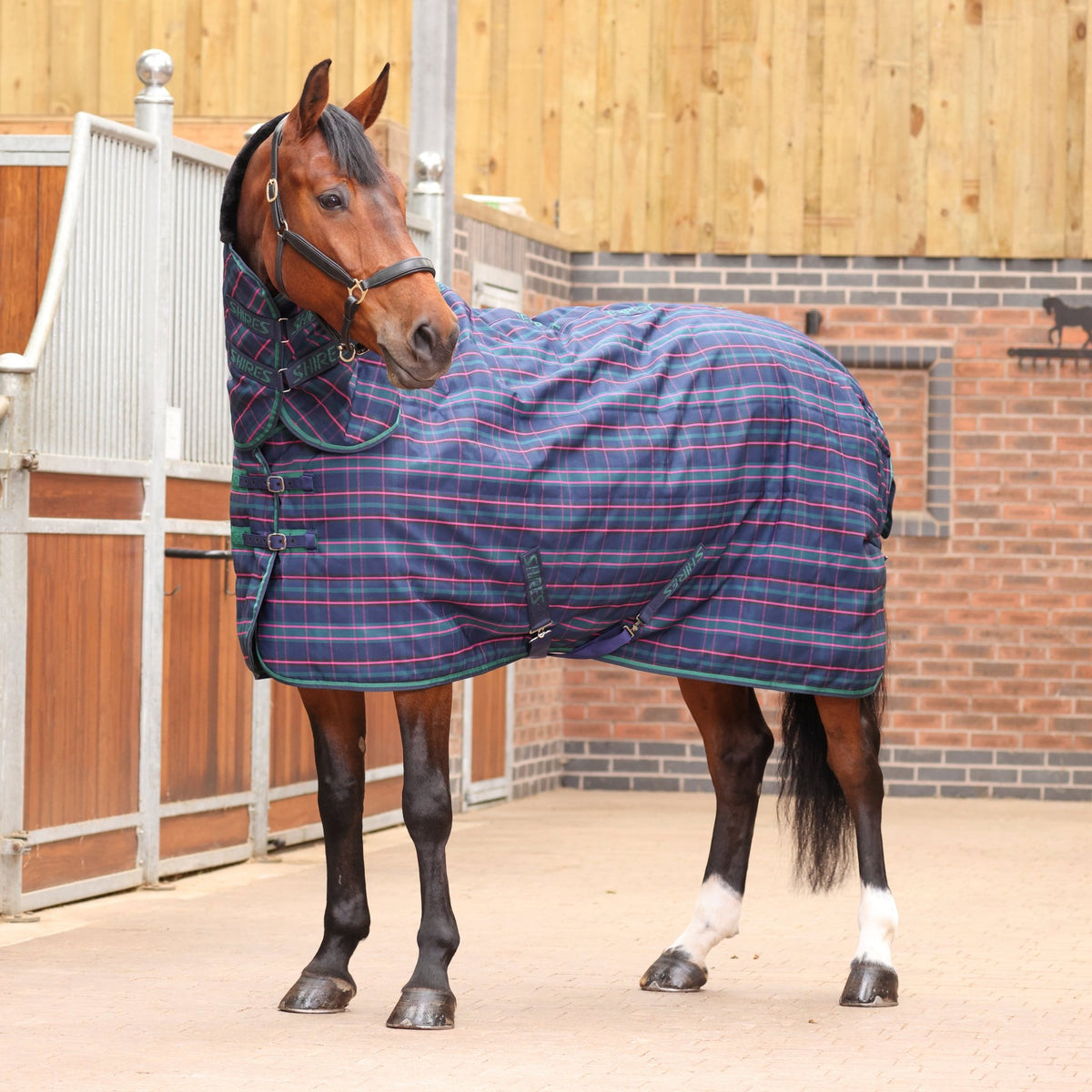 Tempest Plus 100 Combo Stable Rug - Navy Tartan - Nags Essentials