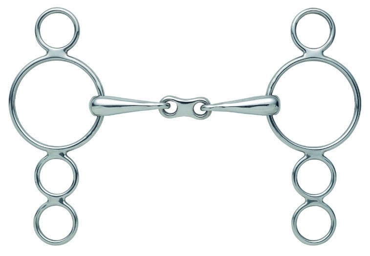 Three Ring Dutch Gag Bit with French Link - Nags Essentials