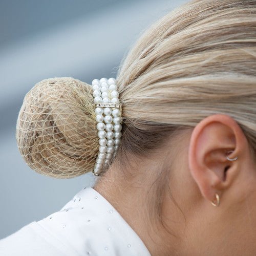 Triple Pearl Bun Ring Scrunchie - Nags Essentials