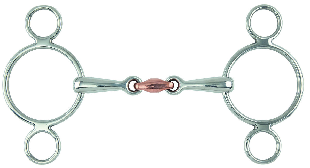 Two Ring Copper Lozenge Gag Bit - Nags Essentials