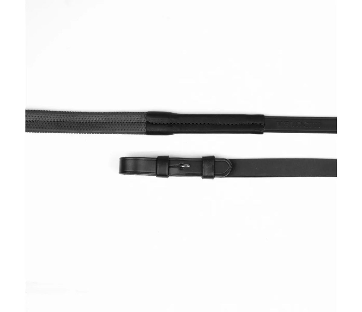 Velociti LUSSO Elite Nylon Insert Rubber Grip Reins - Nags Essentials