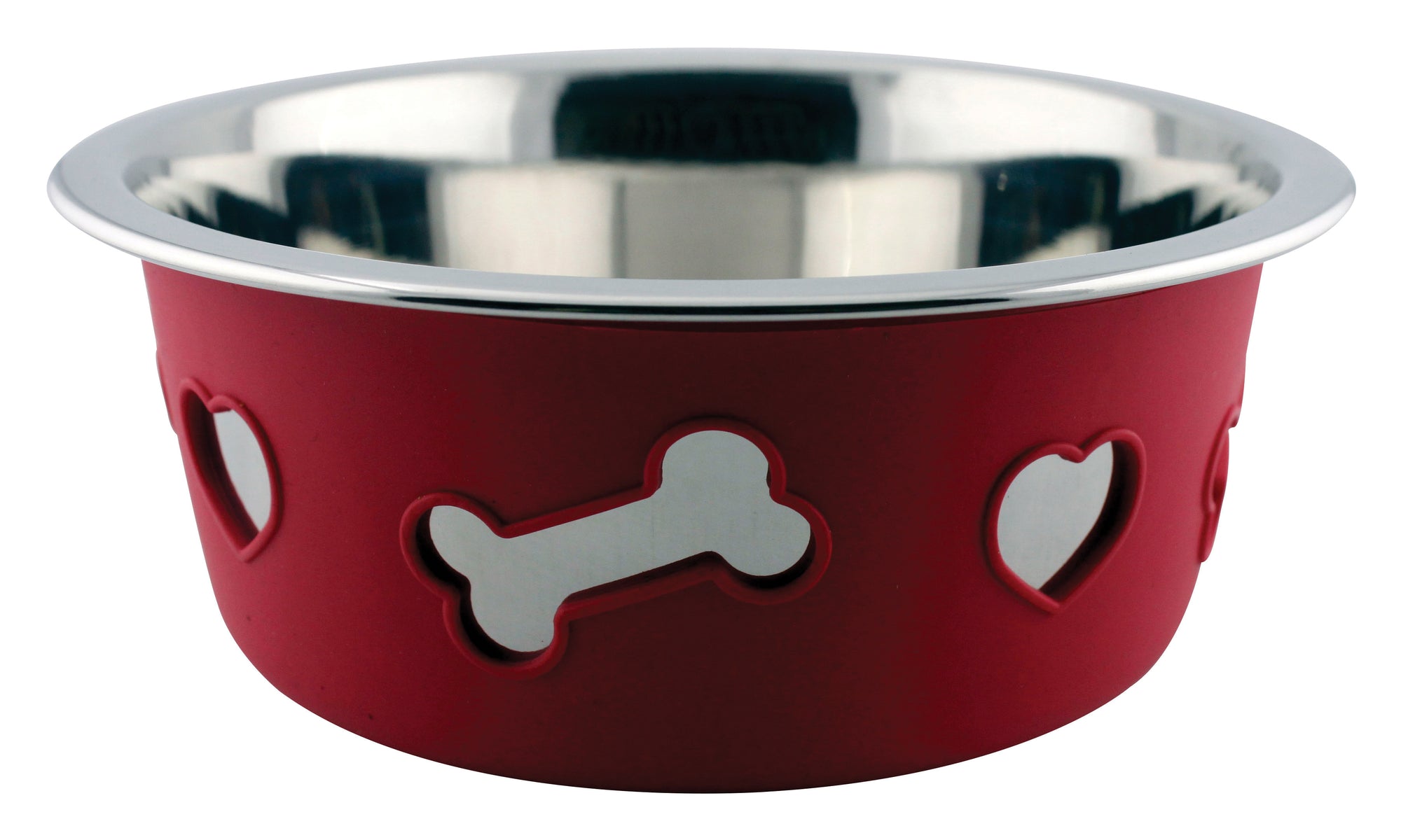 Weatherbeeta Non-Slip Stainless Steel Silicone Bone Dog Bowl - Nags Essentials