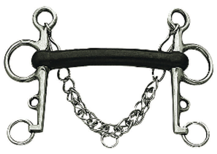 Korsteel Hard Rubber Mullen Mouth Pelham Bit - Nags Essentials