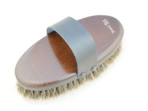 Hy Deluxe Horse Hair Wooden Body Brush