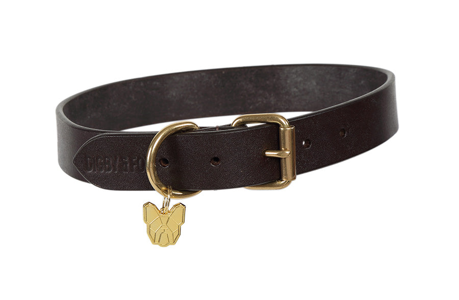 Digby & Fox Flat Leather Dog Collar - Nags Essentials