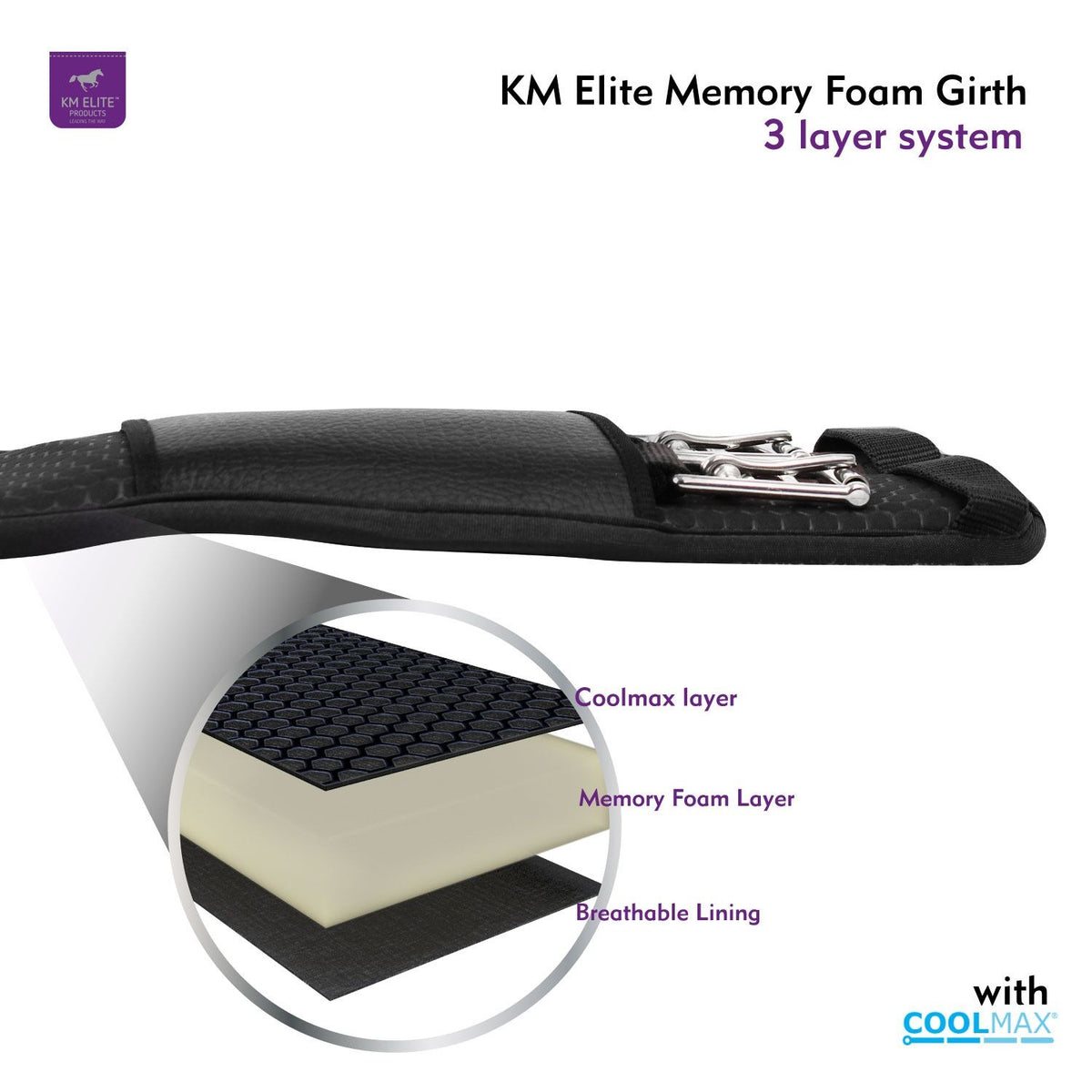 Memory Foam Dressage Girth - Nags Essentials