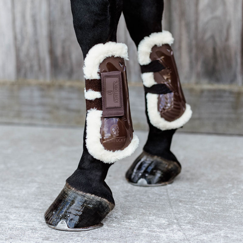 Kentucky Vegan Sheepskin Velcro Tendon Boots
