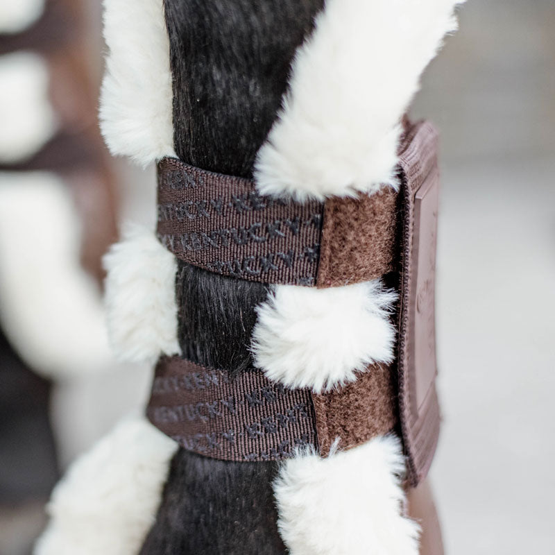 Kentucky Vegan Sheepskin Velcro Tendon Boots