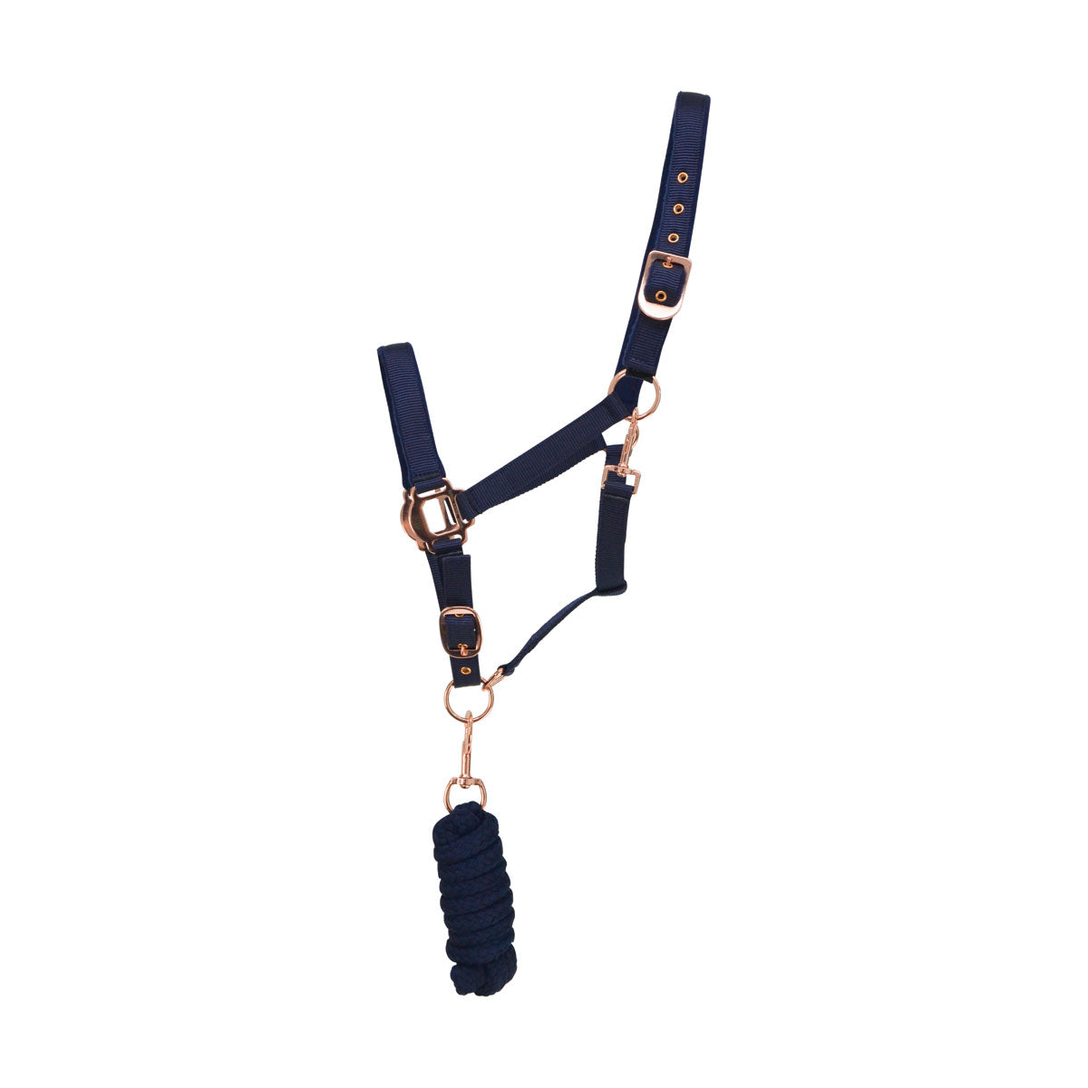 Hy Rose Gold Headcollar and Lead Rope - Nags Essentials