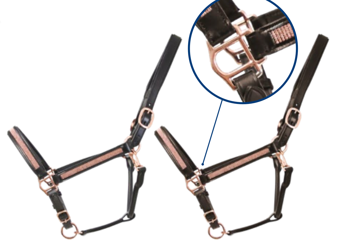 Hy Equestrian Rosciano Rose Gold Head Collar