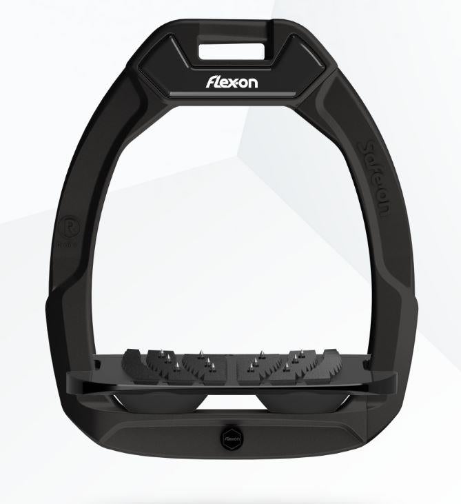 Flexon Safe-On Stirrups Black Frame - Inclined Ultra Grip