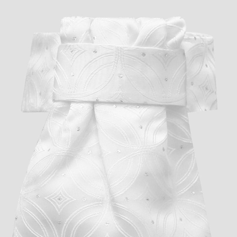 Equetech Kiev Brocade Deluxe Ready - Tied Stock - White - Nags Essentials