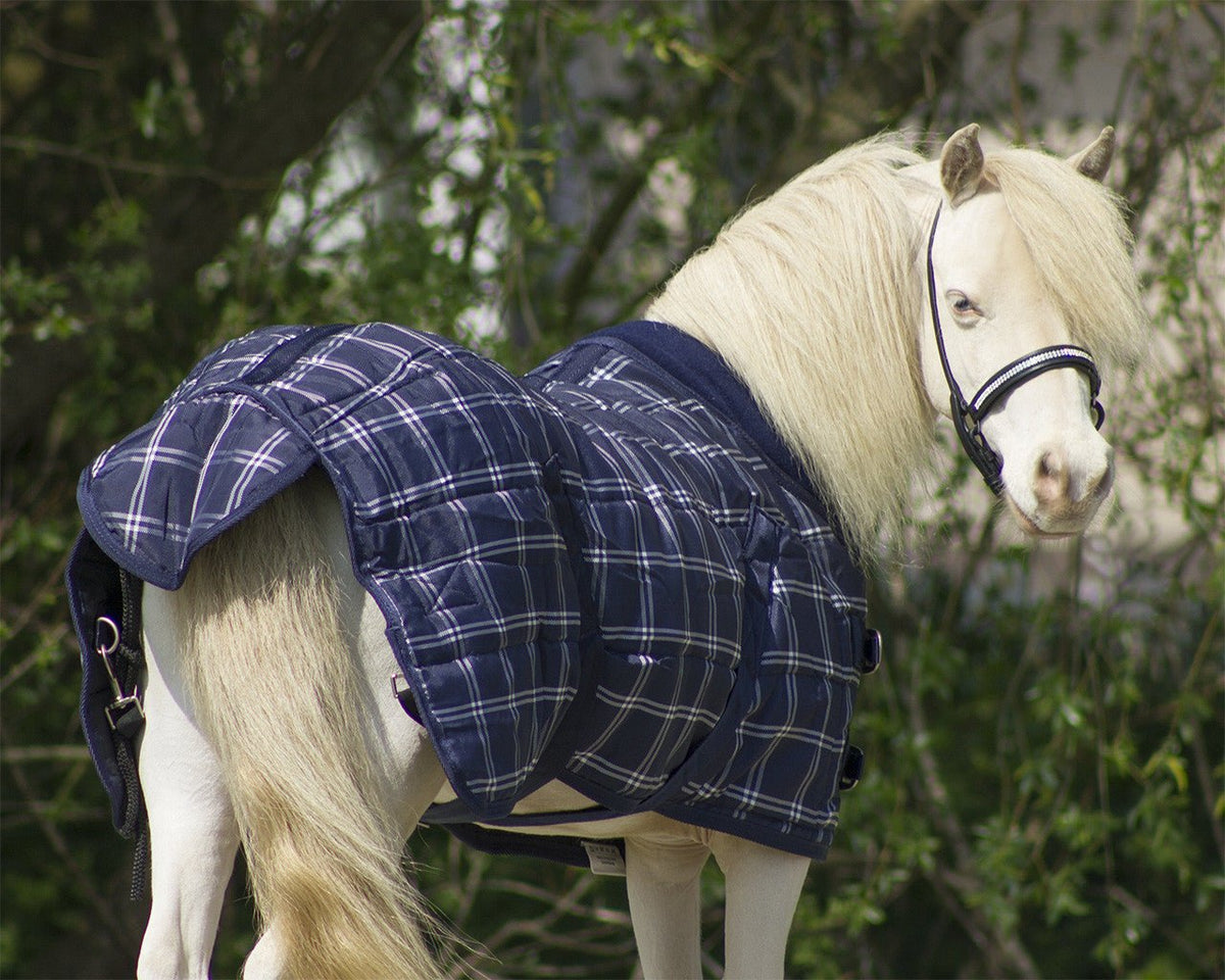Falabella Stable Rug 200g - Blue Check - Nags Essentials
