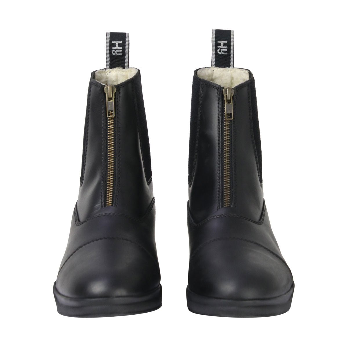 Hy Equestrian Fleece Lined Wax Leather Zip Jodhpur Boot - Nags Essentials