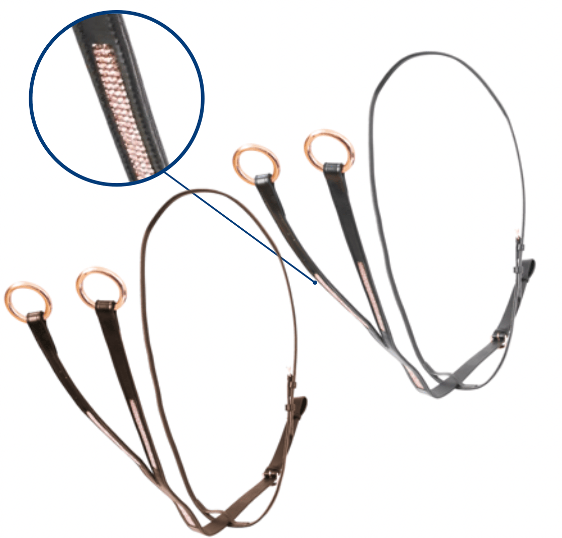 Hy Equestrian Rosciano Rose Gold Martingale - Nags Essentials