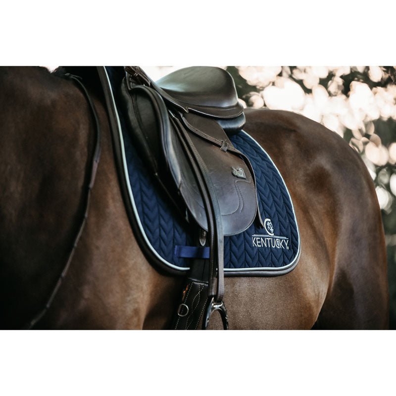 Kentucky Fishbone Leather Saddle Pad - Nags Essentials