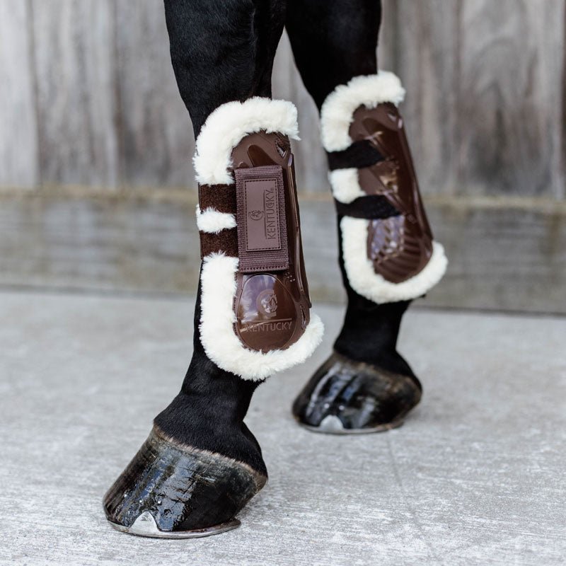 Kentucky Vegan Sheepskin Velcro Tendon Boots - Nags Essentials