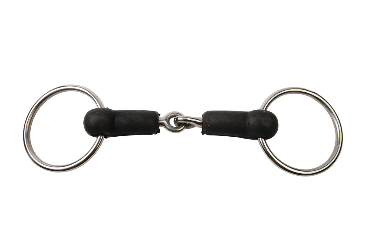 Korsteel Hard Rubber Jointed Loose Ring Snaffle Bit - Nags Essentials